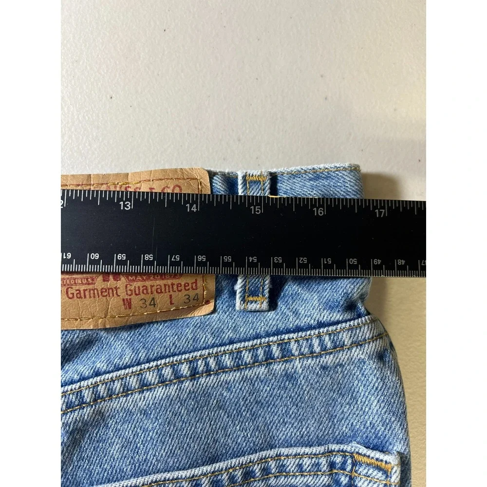 Levis Mens 34x34 559 Relaxed Straight Jeans Blue Stonewash Vintage Y2k 2002